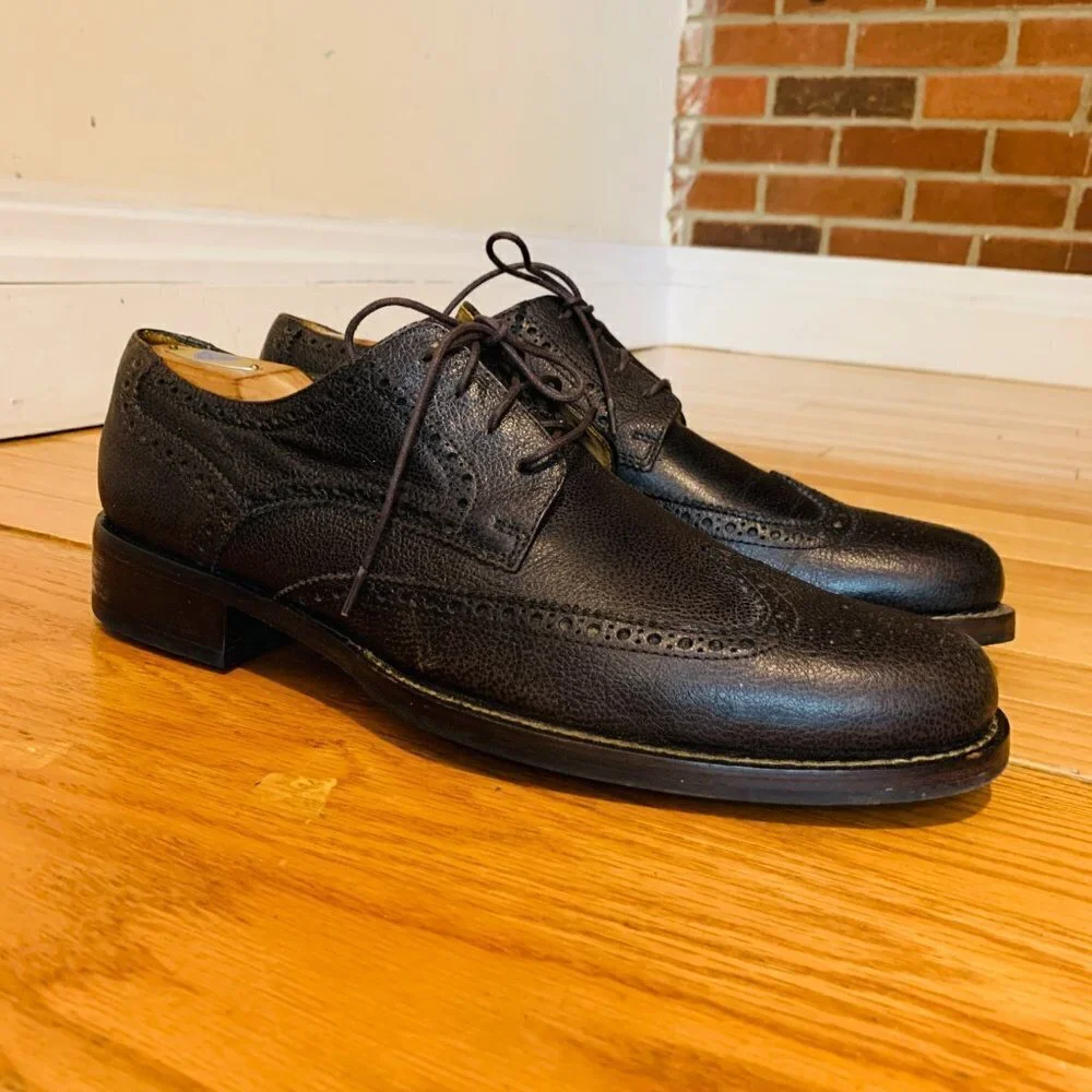 Cole Haan Mens Size 10.5 D Wingtip Oxford Leather Dress Shoes